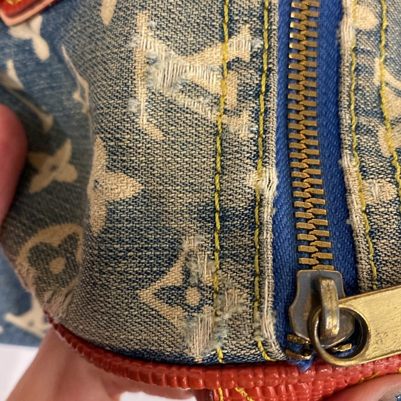 Louis Vuitton vintage denim bag with chain handles - Picture 5 of 14